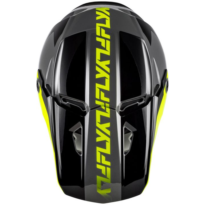Crosshjälm Kinetic Crest Grå/Svart/Neon Gul FLY RACING s – bild 2