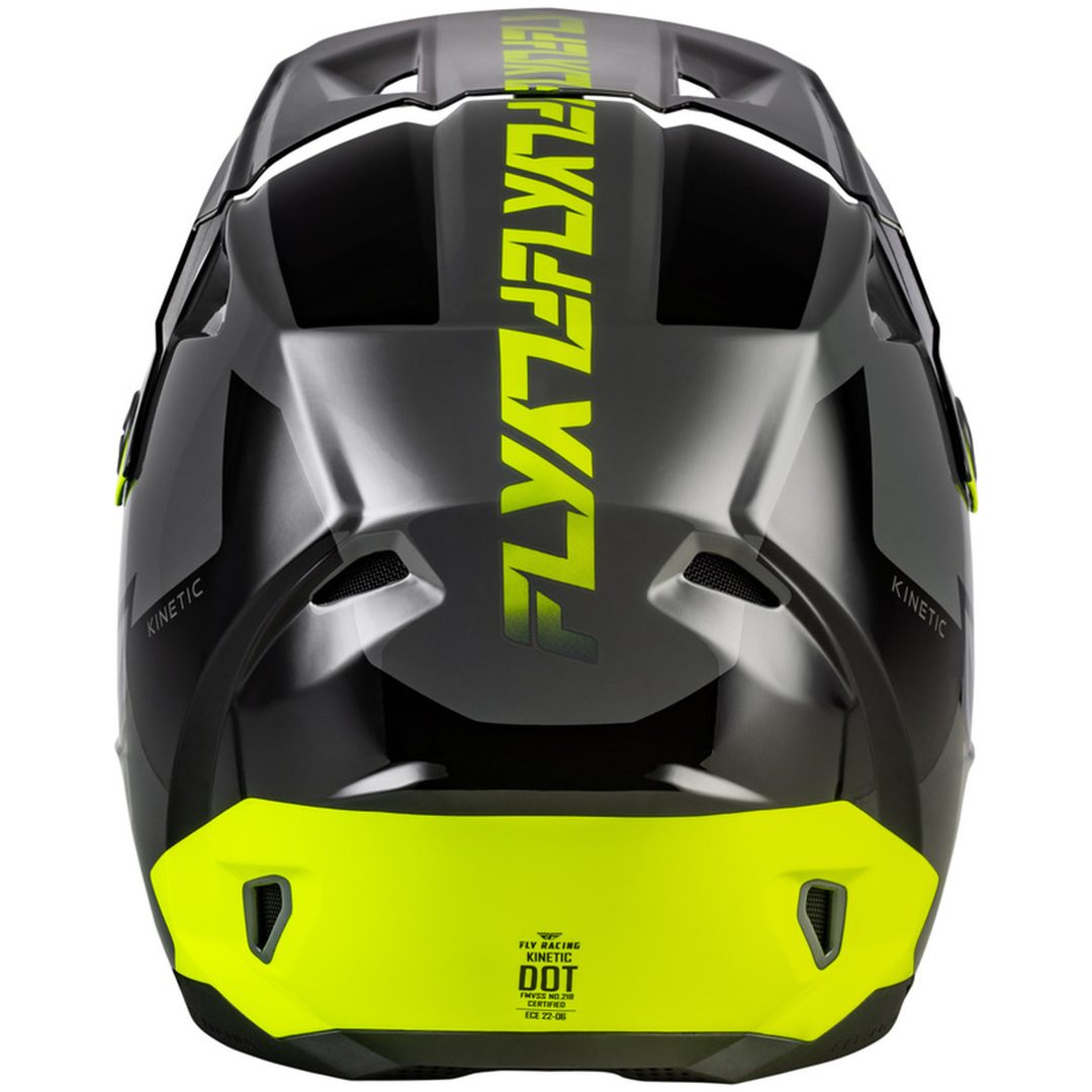Crosshjälm Kinetic Crest Grå/Svart/Neon Gul FLY RACING s – bild 4