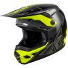 Crosshjälm Kinetic Crest Grå/Svart/Neon Gul FLY RACING s – miniatyr 1