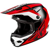 Crosshjälm Kinetic Crest Röd/Svart/Vit FLY RACING