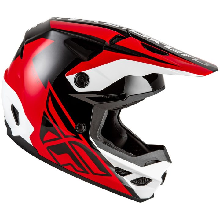 Crosshjälm Kinetic Crest Röd/Svart/Vit FLY RACING s – bild 3
