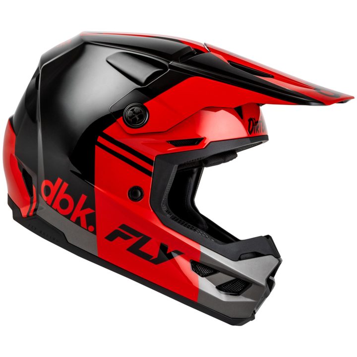 Crosshjälm Kinetic DBK 27 Svart Grå Röd FLY RACING M – bild 2