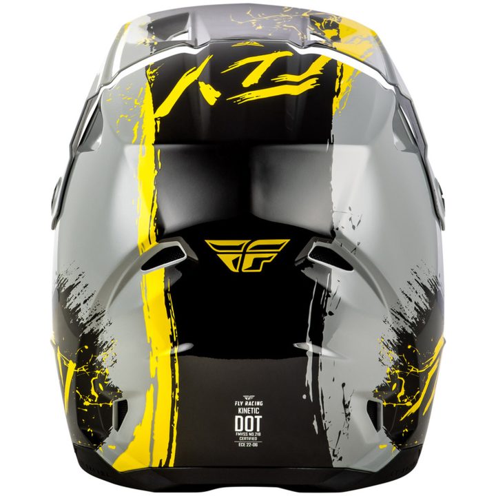 Crosshjälm Kinetic Drip Grå/Svart/Gul FLY RACING Ys – bild 2