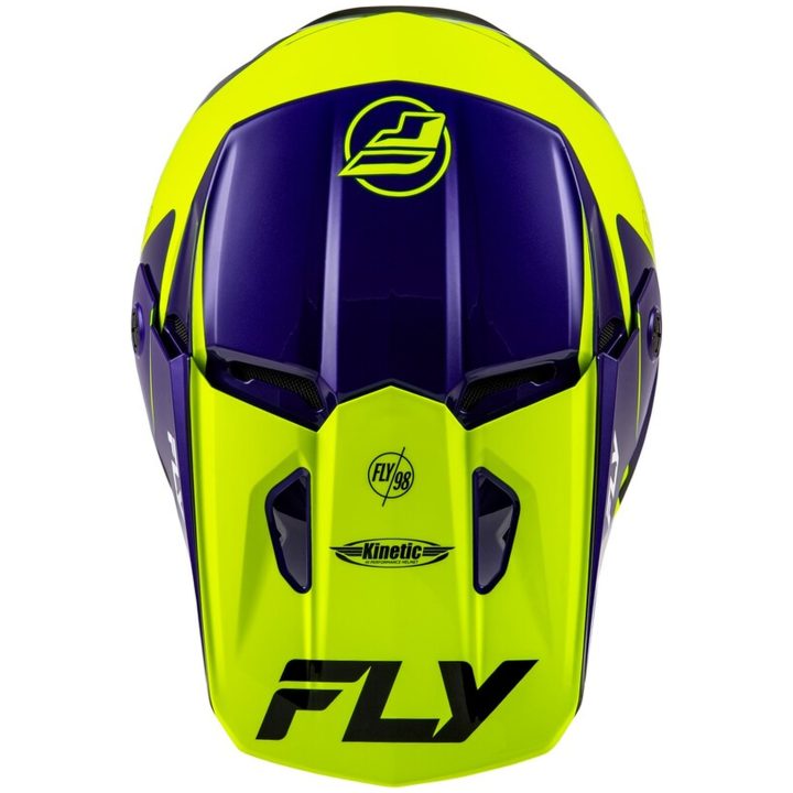 Crosshjälm Kinetic Rally Hi-vis/blå/svart/gul FLY RACING XL – bild 3