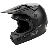 Crosshjälm Kinetic Solid Matt Svart FLY RACING