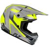 Crosshjälm Kinetic Sync Grå Neongul FLY RACING M – miniatyr 2