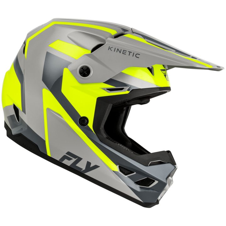 Crosshjälm Kinetic Sync Grå Neongul FLY RACING M – bild 2