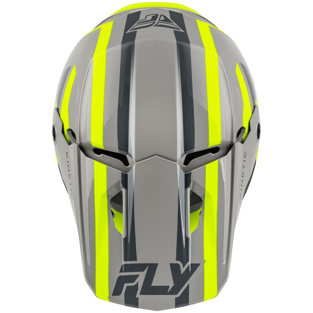 Crosshjälm Kinetic Sync Grå Neongul FLY RACING M – bild 4