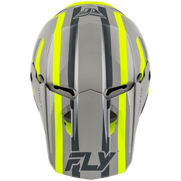 Crosshjälm Kinetic Sync Grå Neongul FLY RACING M – bild 4