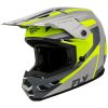 Crosshjälm Kinetic Sync Grå Neongul FLY RACING M – miniatyr 1