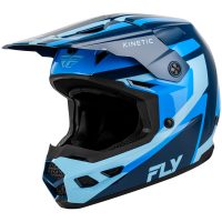 Crosshjälm Kinetic Sync Marinblå Blå Ljusblå FLY RACING