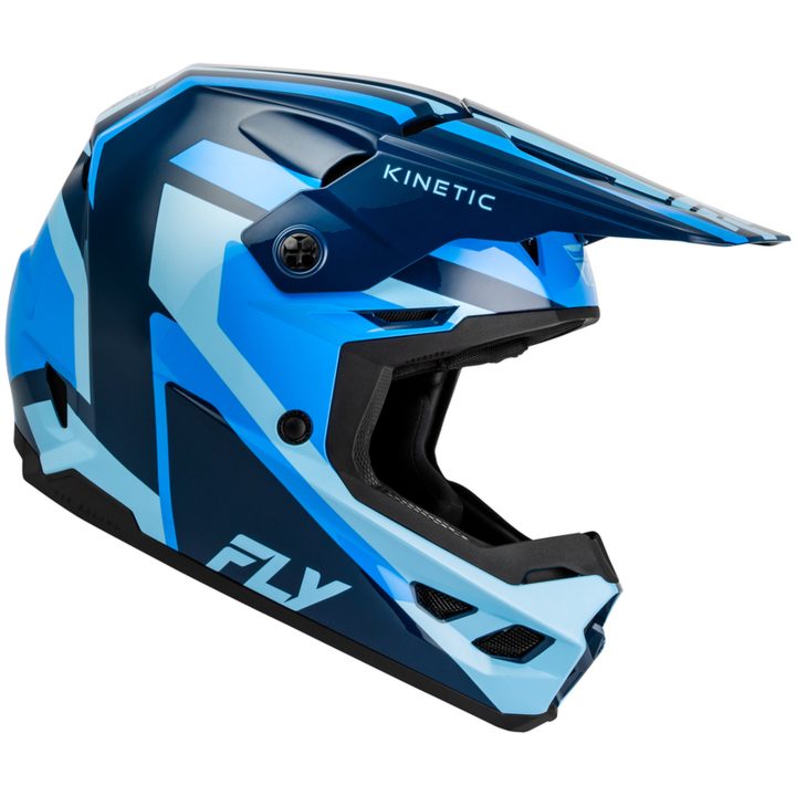 Crosshjälm Kinetic Sync Marinblå Blå Ljusblå FLY RACING s – bild 2