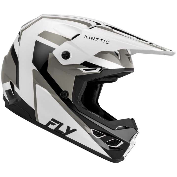 Crosshjälm Kinetic Sync Vit Svart Grå FLY RACING s – bild 2