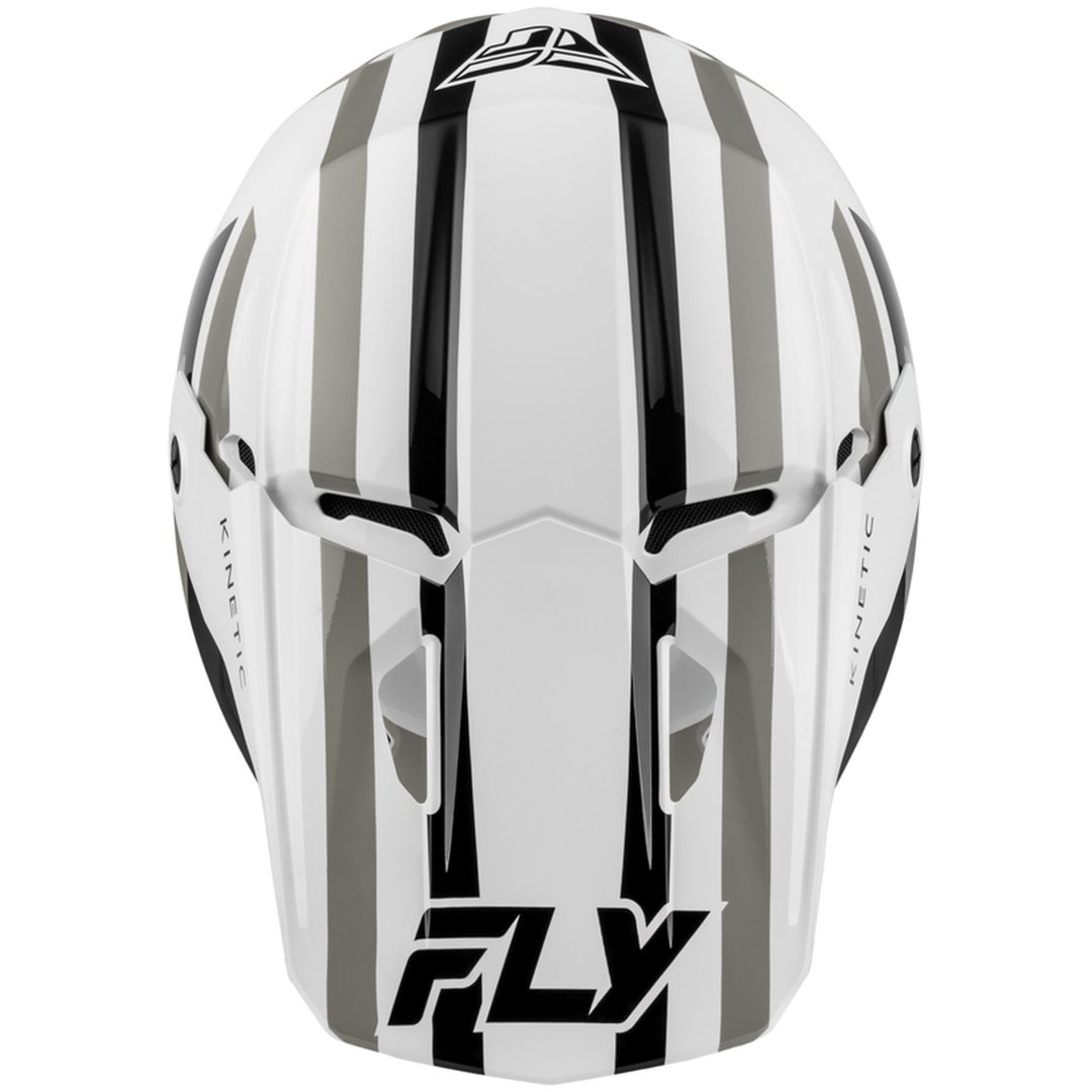 Crosshjälm Kinetic Sync Vit Svart Grå FLY RACING s – bild 4