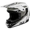 Crosshjälm Kinetic Sync Vit Svart Grå FLY RACING s – miniatyr 1
