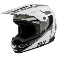 Crosshjälm Kinetic Sync Vit Svart Grå FLY RACING