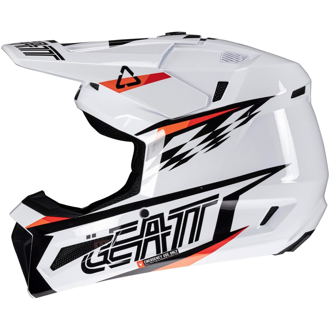 Crosshjälm Kit Moto 3.5 Jr Vit Leatt 51-52cm (M) – bild 2