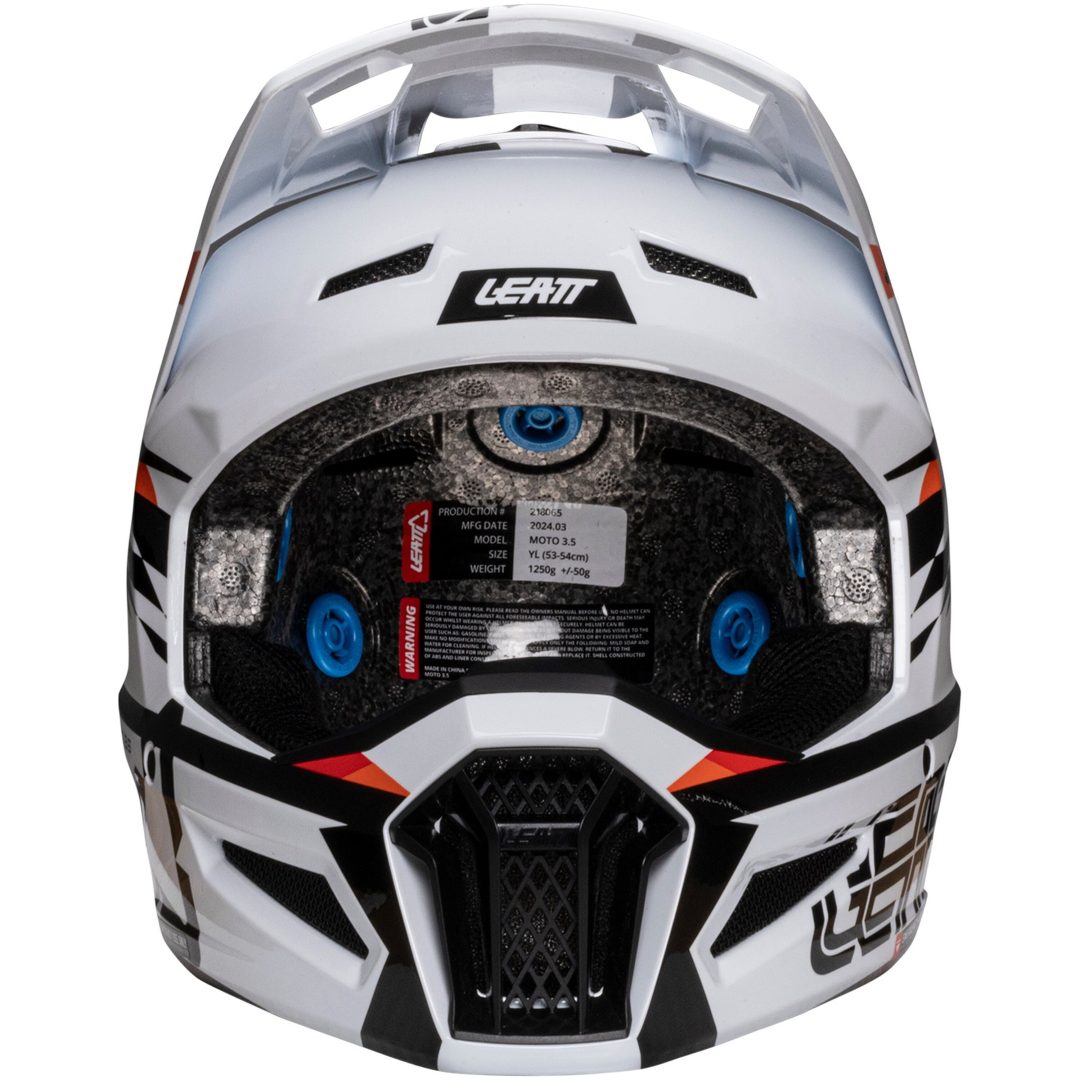 Crosshjälm Kit Moto 3.5 Jr Vit Leatt 51-52cm (M) – bild 3
