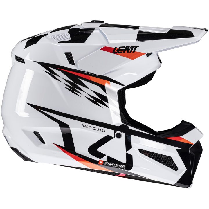 Crosshjälm Kit Moto 3.5 Jr Vit Leatt 51-52cm (M) – bild 4