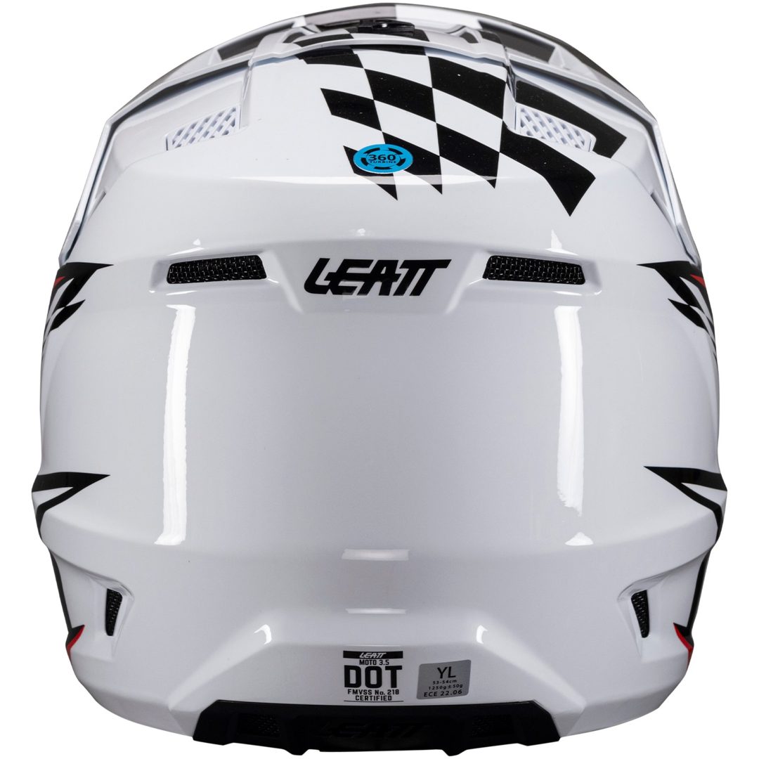 Crosshjälm Kit Moto 3.5 Jr Vit Leatt 51-52cm (M) – bild 5