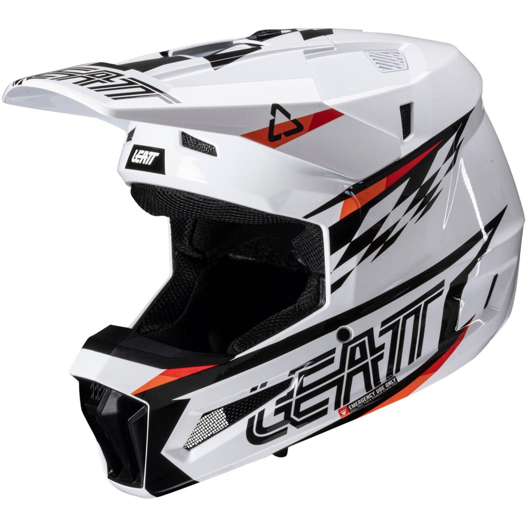 Crosshjälm Kit Moto 3.5 Jr Vit Leatt 51-52cm (M) – bild 6