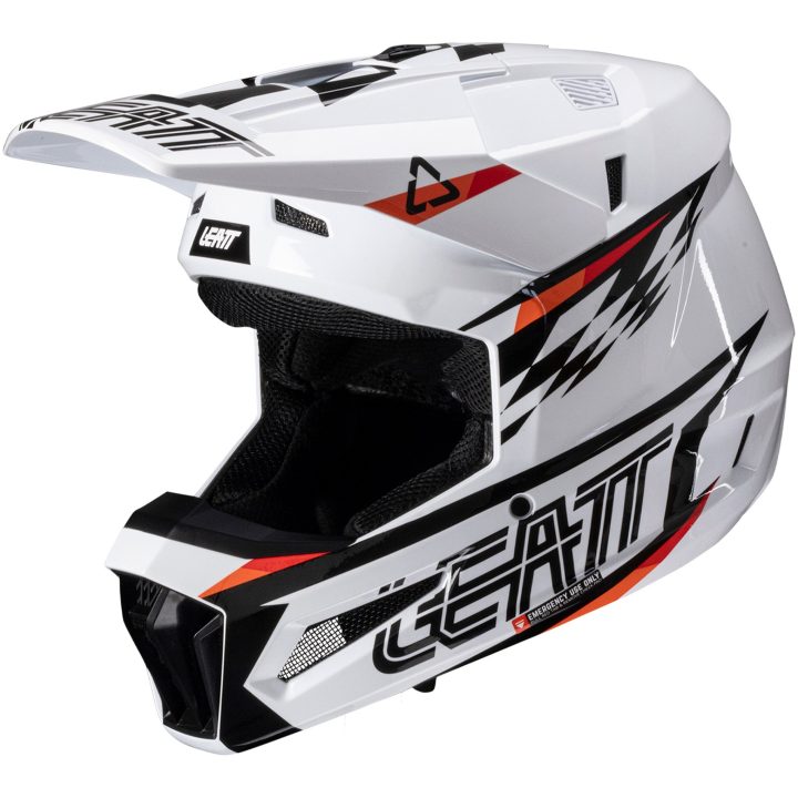 Crosshjälm Kit Moto 3.5 Jr Vit Leatt 51-52cm (M) – bild 6