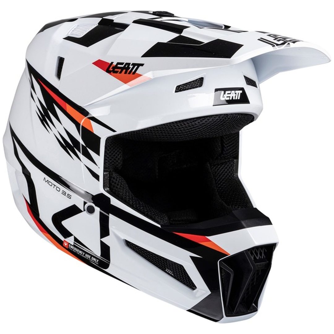 Crosshjälm Kit Moto 3.5 Jr Vit Leatt 51-52cm (M) – bild 7