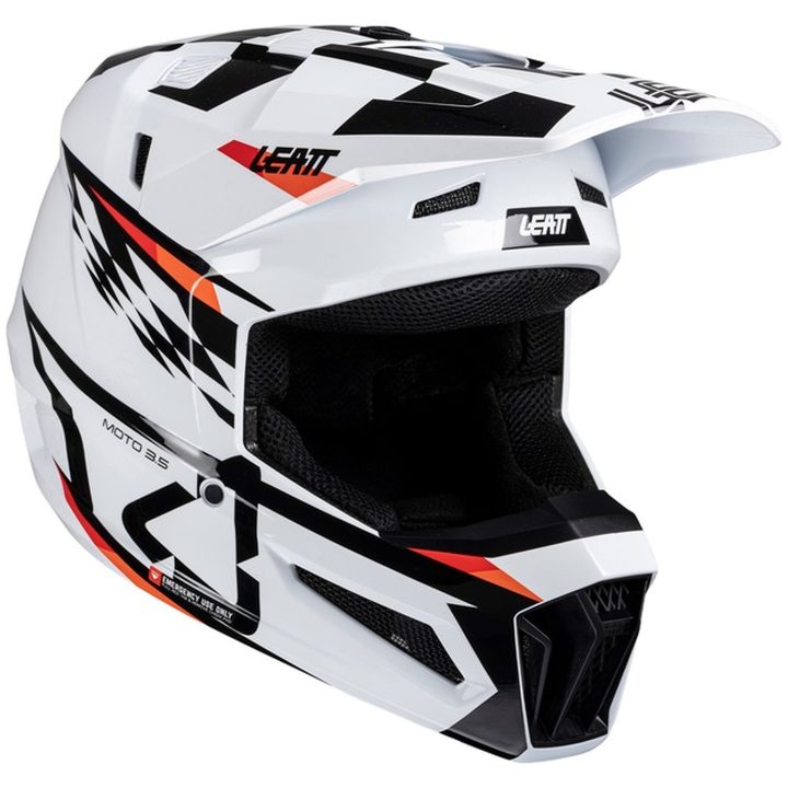 Crosshjälm Kit Moto 3.5 Jr Vit Leatt 51-52cm (M) – bild 7