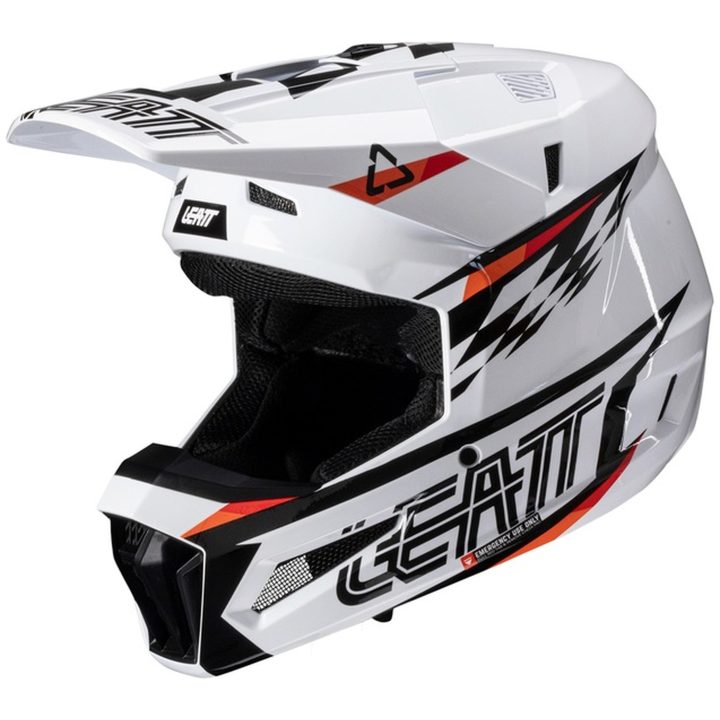 Crosshjälm Kit Moto 3.5 Jr Vit Leatt 51-52cm (M) – bild 8