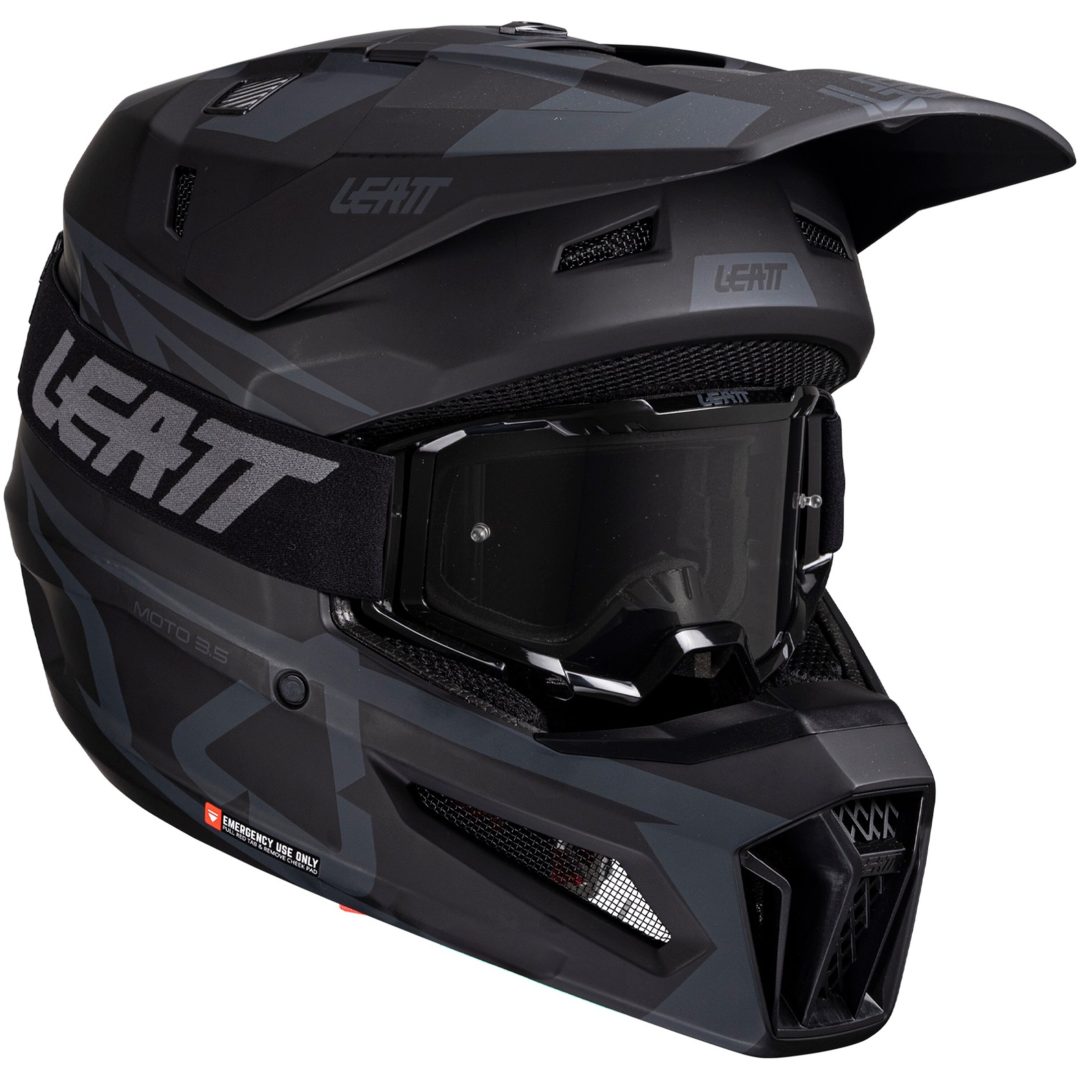 Crosshjälm Kit Moto 3.5 V25 Stealth Leatt XS (53-54cm)