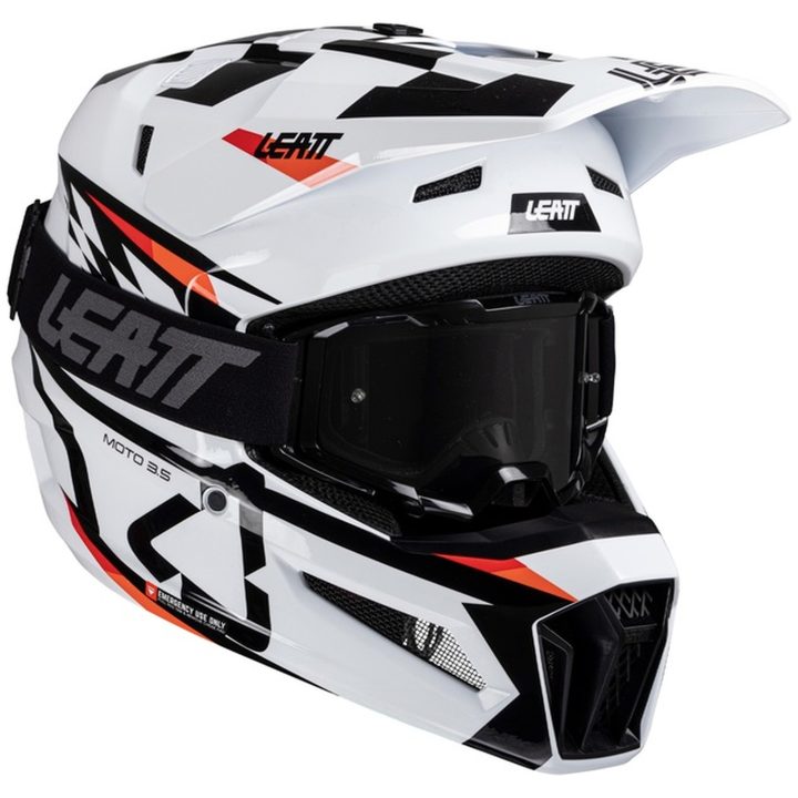Crosshjälm Kit Moto 3.5 V25 Vit Leatt XL (61-62cm) – bild 7