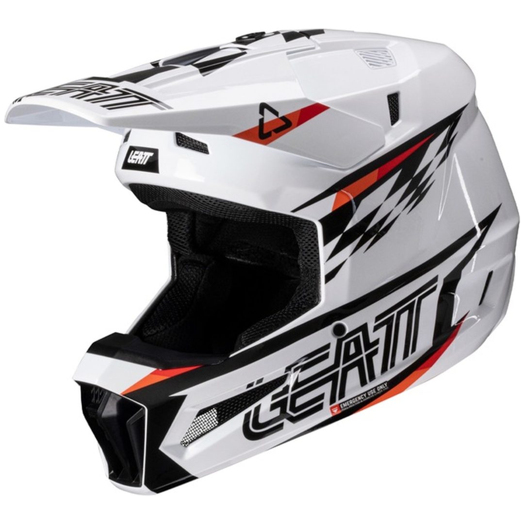 Crosshjälm Kit Moto 3.5 V25 Vit Leatt XL (61-62cm) – bild 8