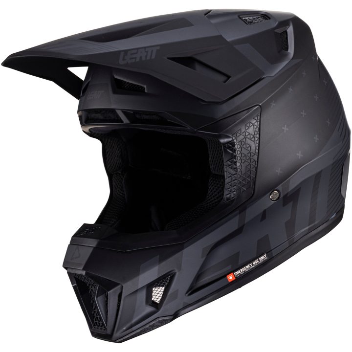Crosshjälm Kit Moto 7.5 V24 Stealth Leatt M (57-58 cm) – bild 2