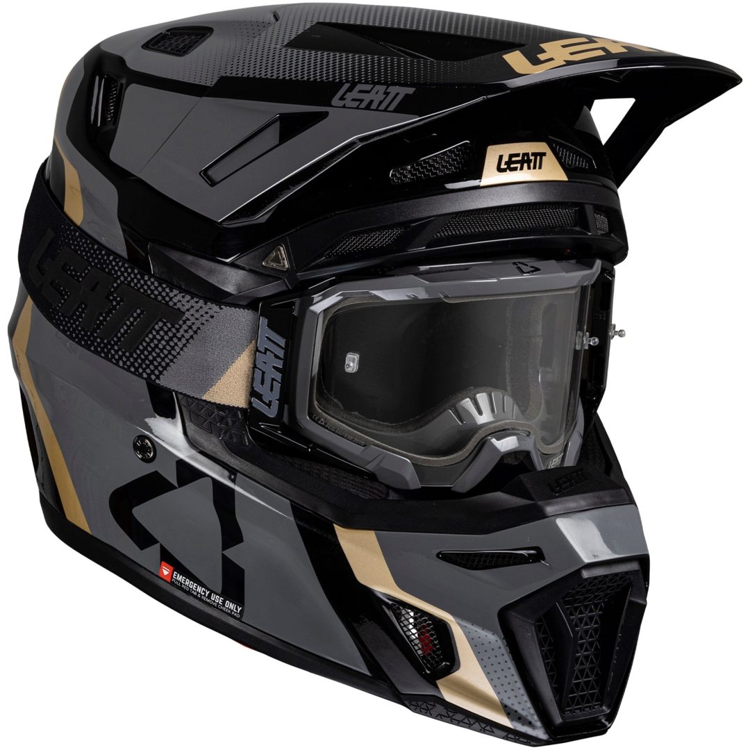 Crosshjälm Kit Moto 8.5 V25 Svart Leatt S (55-56cm)