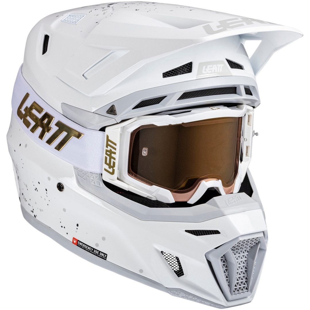 Crosshjälm Kit Moto 8.5 V25 Vit Leatt L (59-60cm)