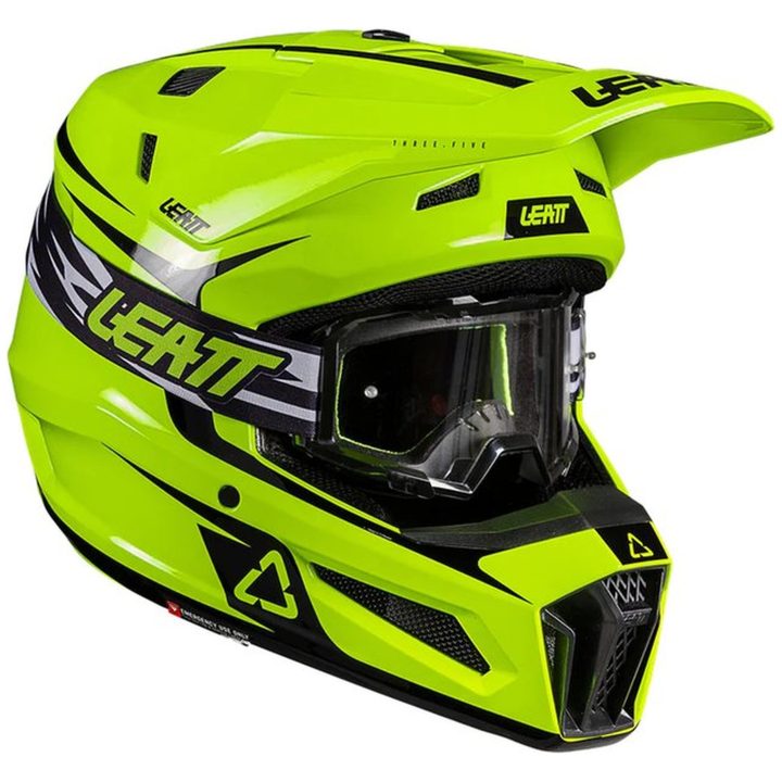 Crosshjälm med Goggles Moto 3.5 Jr Neon Gul Leatt M (51-52 cm) – bild 9