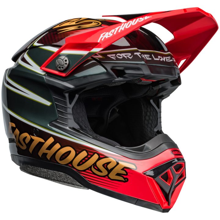 Crosshjälm Moto-10 Spherical Fasthouse Ditd 24 Glans Röd/guld BELL s – bild 10