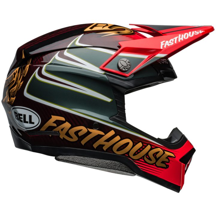 Crosshjälm Moto-10 Spherical Fasthouse Ditd 24 Glans Röd/guld BELL s – bild 7