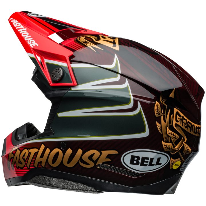Crosshjälm Moto-10 Spherical Fasthouse Ditd 24 Glans Röd/guld BELL s – bild 6