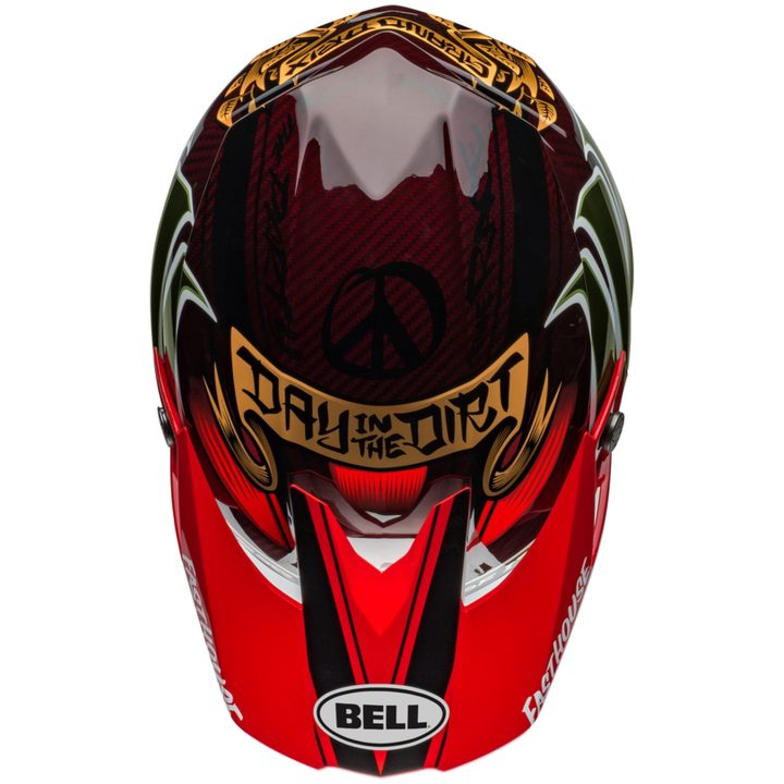 Crosshjälm Moto-10 Spherical Fasthouse Ditd 24 Glans Röd/guld BELL s – bild 3