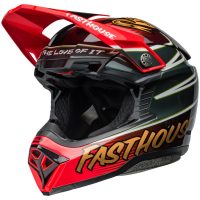 Crosshjälm Moto-10 Spherical Fasthouse Ditd 24 Glans Röd/guld BELL