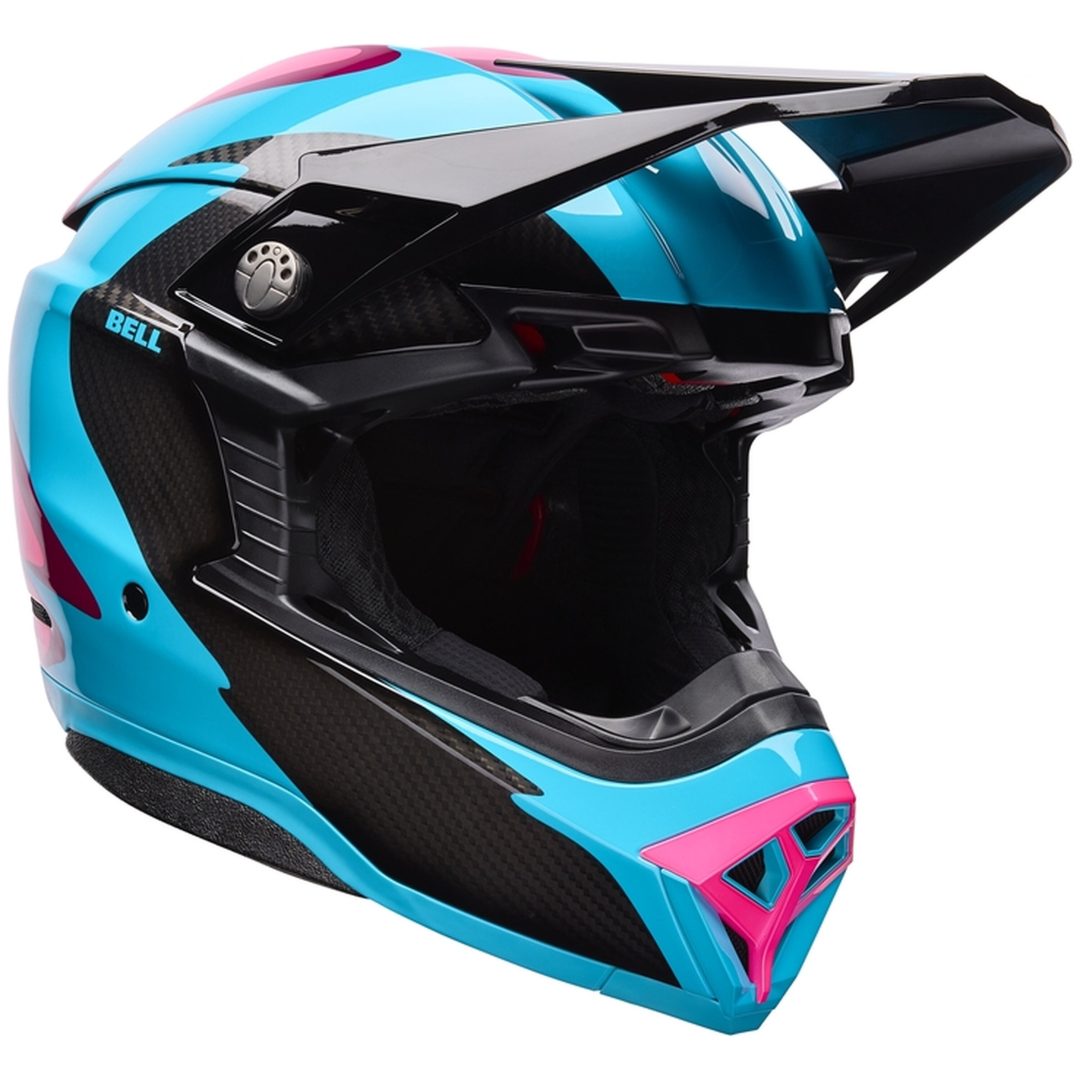 Crosshjälm Moto-10 Spherical Grön/Rosa BELL L