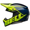 Crosshjälm Moto-10 Spherical Skivad Matt Glans Retina Blå/neon Gul BELL XL – miniatyr 4
