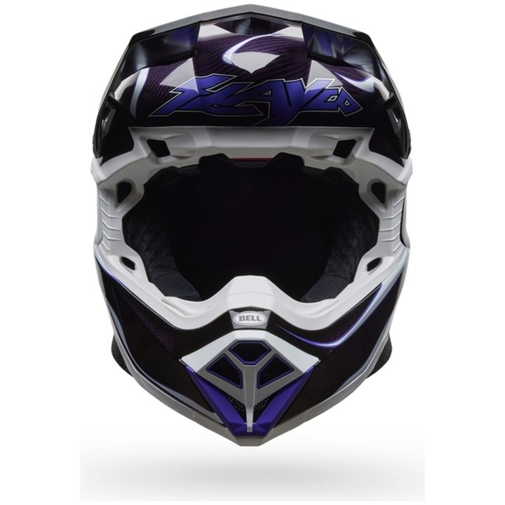 Crosshjälm Moto-10 Spherical Slayco 25 Glans Svart/vit BELL s – bild 2