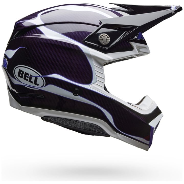 Crosshjälm Moto-10 Spherical Slayco 25 Glans Svart/vit BELL s – bild 3