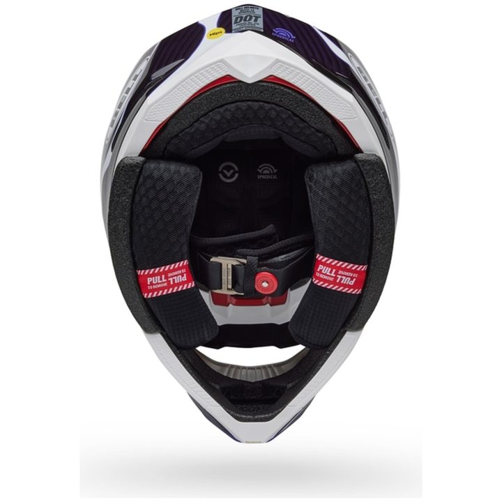Crosshjälm Moto-10 Spherical Slayco 25 Glans Svart/vit BELL s – bild 5