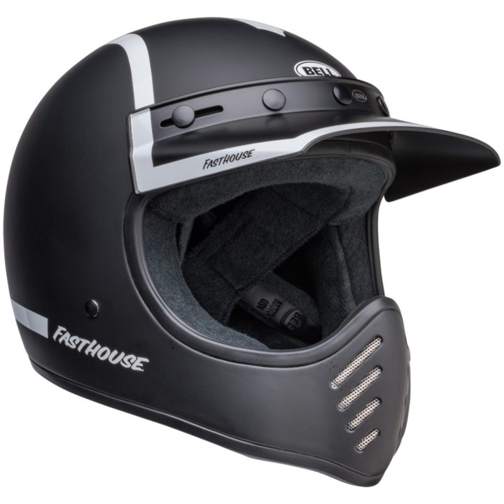 Crosshjälm Moto-3 Fasthouse The Old Road Svart Vit BELL s – bild 9