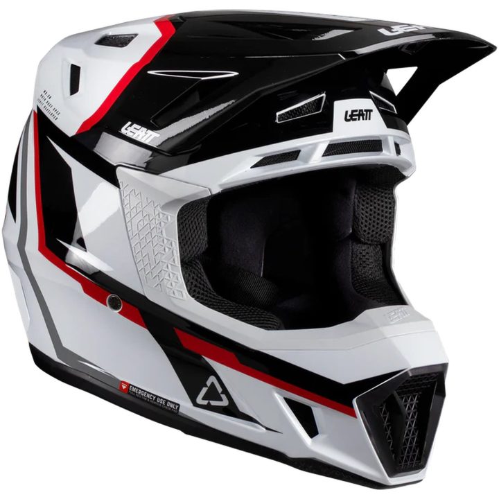 Crosshjälm Moto 7.5 Vit/Röd Leatt XL (61-62 cm) – bild 7