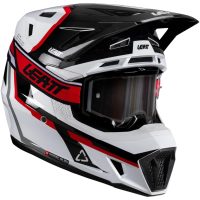 Crosshjälm Moto 7.5 Vit/Röd Leatt