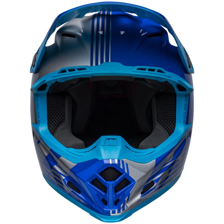 Crosshjälm Moto-9 Mips Louver Glans Grå/blå BELL XL – bild 9